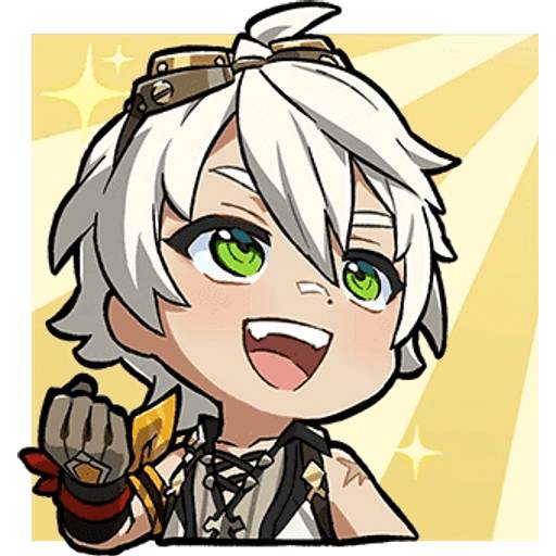 Набор стикеров Genshin Stickers Set 20 для WhatsApp 5