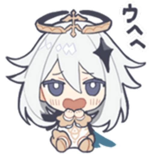 Набор стикеров genshin stickersss 4 для WhatsApp 11