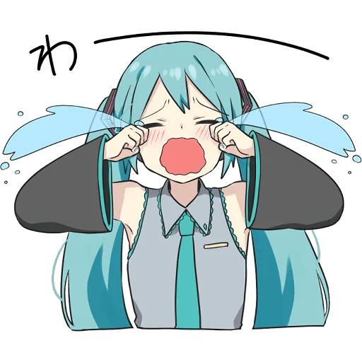 Набор стикеров Hatsune Miku 2 для WhatsApp 1
