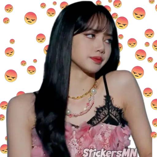 Набор стикеров Lisa - Blackpink 🖤 для WhatsApp 29