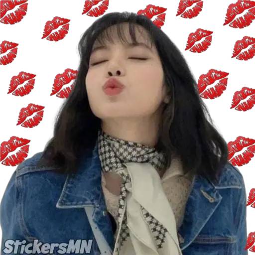 Набор стикеров Lisa - Blackpink 🖤 для WhatsApp 30