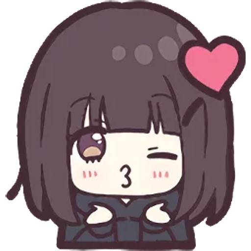 Набор стикеров Menhera Chan Emoji v1 для WhatsApp 1