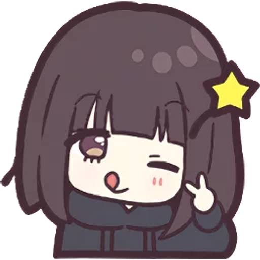 Набор стикеров Menhera Chan Emoji v1 для WhatsApp 2