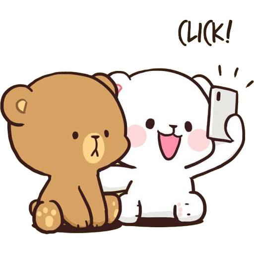 Набор стикеров Milk Mocha Bear @Milkmochabear для WhatsApp 1