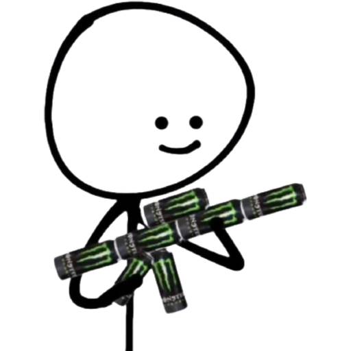 Набор стикеров Mr. Stick для WhatsApp 19