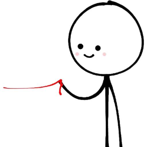 Набор стикеров Mr. Stick для WhatsApp 6