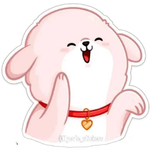 Набор стикеров 🍭Perrito rosa cute 1🍭 для WhatsApp 10
