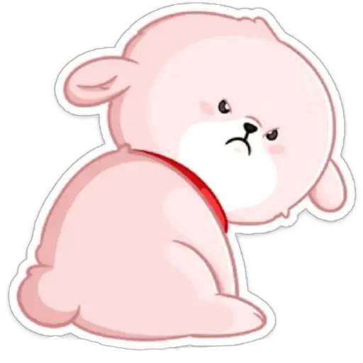 Набор стикеров 🍭Perrito rosa cute 1🍭 для WhatsApp 11