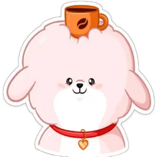 Набор стикеров 🍭Perrito rosa cute 1🍭 для WhatsApp 15