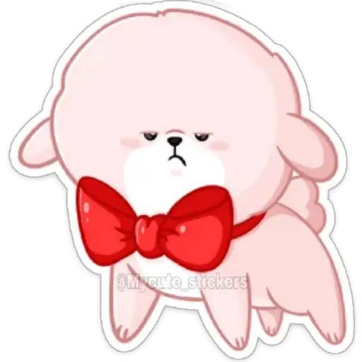 Набор стикеров 🍭Perrito rosa cute 1🍭 для WhatsApp 16