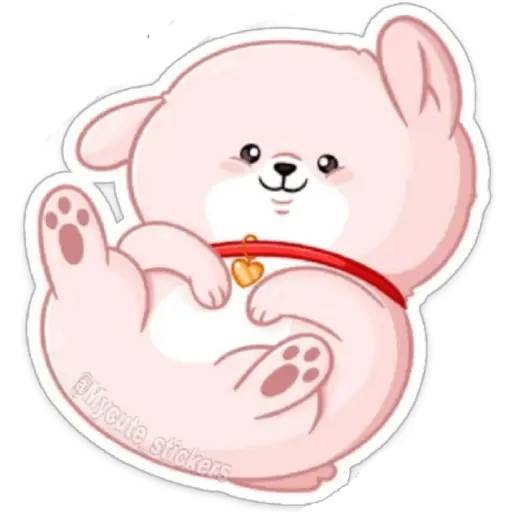 Набор стикеров 🍭Perrito rosa cute 1🍭 для WhatsApp 18