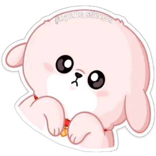 Набор стикеров 🍭Perrito rosa cute 1🍭 для WhatsApp 2