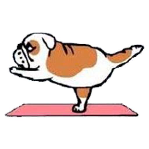 Набор стикеров Perros & Yoga для WhatsApp 7