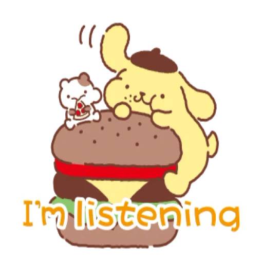 Набор стикеров pompompurin для WhatsApp 13