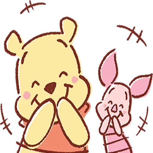 Набор стикеров Pooh and Piglet для WhatsApp 11