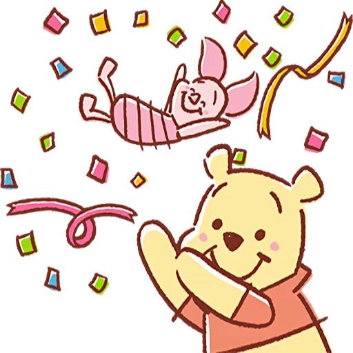 Набор стикеров Pooh and Piglet для WhatsApp 12