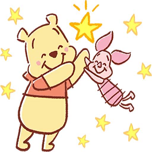 Набор стикеров Pooh and Piglet для WhatsApp 13
