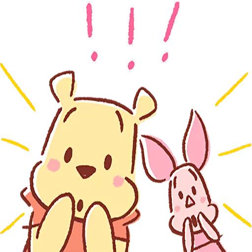 Набор стикеров Pooh and Piglet для WhatsApp 14