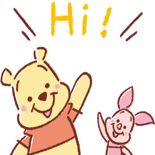 Набор стикеров Pooh and Piglet для WhatsApp 17