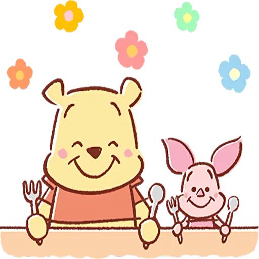 Набор стикеров Pooh and Piglet для WhatsApp 18