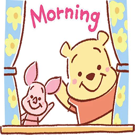 Набор стикеров Pooh and Piglet для WhatsApp 19