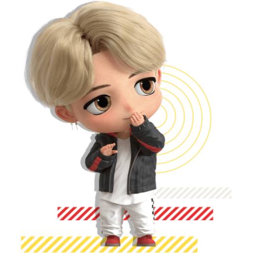 Набор стикеров 💙🌟TinyTAN (BTS chibi) 🌟💙byYessy для WhatsApp 1