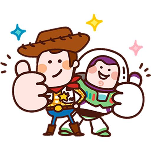 Набор стикеров 【英文】卡娜赫拉繪製♪WE♡PIXAR 1 для WhatsApp 1