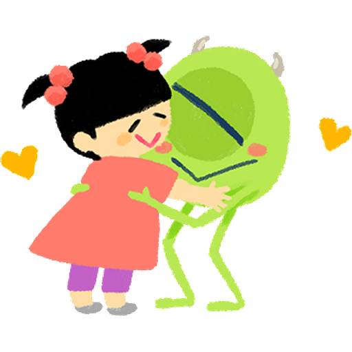 Набор стикеров 【英文】溫馨柔情♪怪獸電力公司 1 для WhatsApp 17