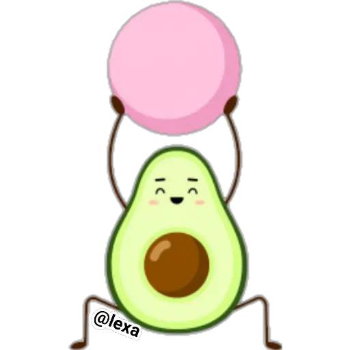 Набор стикеров 🧘Avocado Yoga🥑 для WhatsApp 20