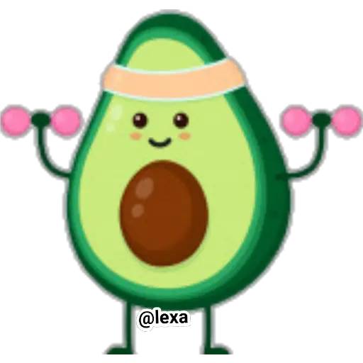 Набор стикеров 🧘Avocado Yoga🥑 для WhatsApp 21
