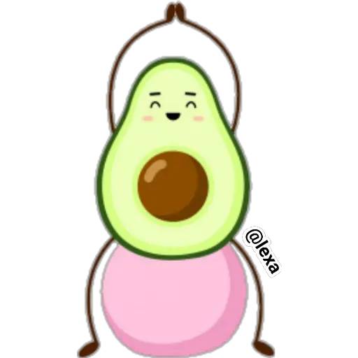 Набор стикеров 🧘Avocado Yoga🥑 для WhatsApp 22
