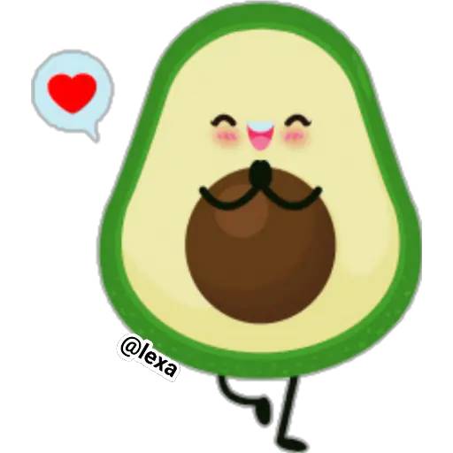 Набор стикеров 🧘Avocado Yoga🥑 для WhatsApp 25