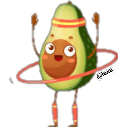 Набор стикеров 🧘Avocado Yoga🥑 для WhatsApp 26