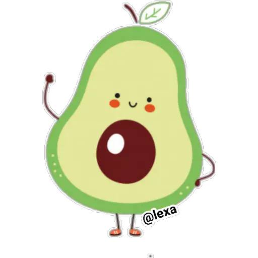 Набор стикеров 🧘Avocado Yoga🥑 для WhatsApp 29