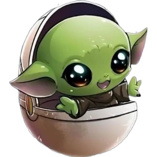 Набор стикеров BABY YODA для WhatsApp 30