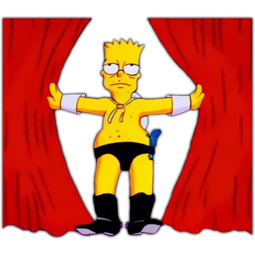 Набор стикеров BART STRIPPER для WhatsApp 1