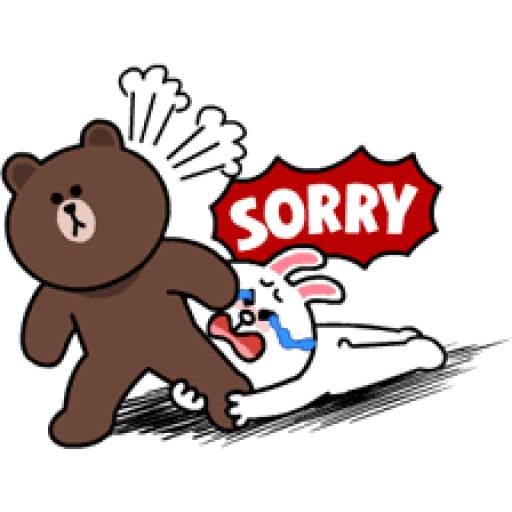 Набор стикеров Brown & Cony II для WhatsApp 1