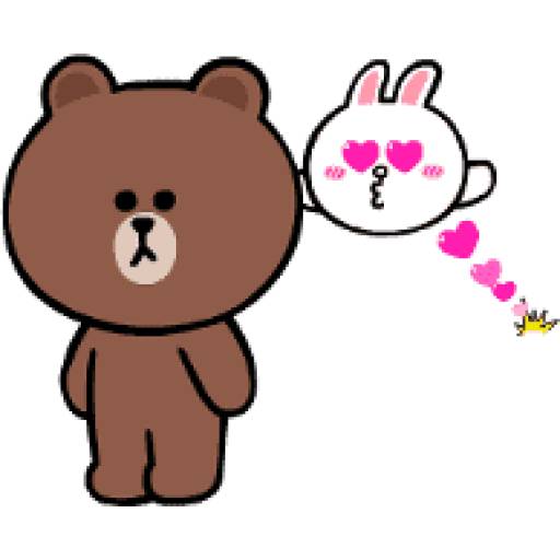 Набор стикеров Brown & Cony II для WhatsApp 16