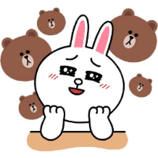 Набор стикеров Brown & Cony II для WhatsApp 18