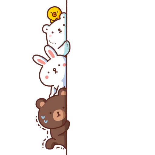 Набор стикеров 白白日記×BROWN & FRIENDS 超萌大貼圖 для WhatsApp 1