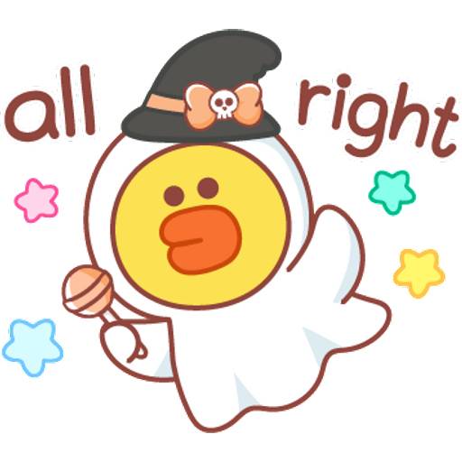 Набор стикеров BROWN & FRIENDS Halloween (English) 2 для WhatsApp 11