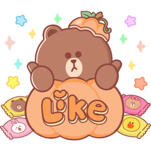 Набор стикеров BROWN & FRIENDS Halloween (English) 2 для WhatsApp 12