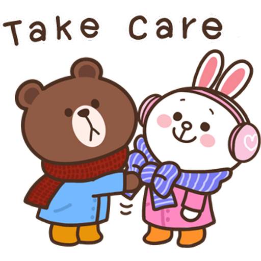 Набор стикеров BROWN & FRIENDS happy winter (EN) 1 для WhatsApp 13