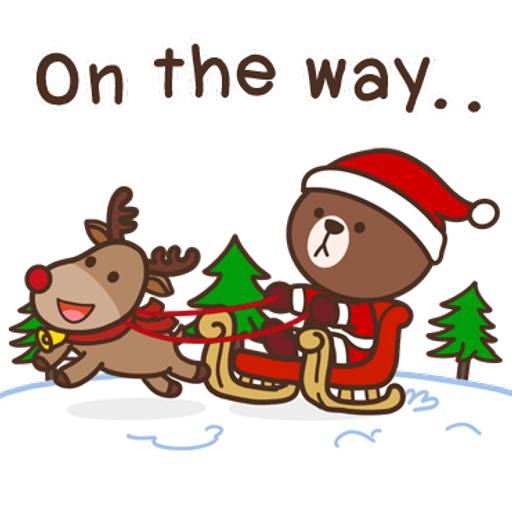 Набор стикеров BROWN & FRIENDS happy winter (EN) 1 для WhatsApp 16