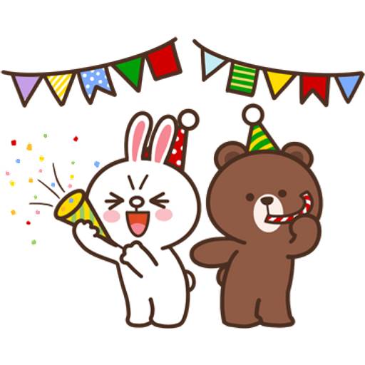 Набор стикеров BROWN & FRIENDS happy winter (EN) 1 для WhatsApp 18