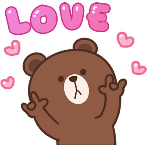 Набор стикеров BROWN & FRIENDS happy winter (EN) 2 для WhatsApp 10