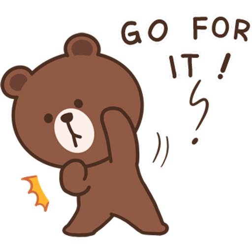 Набор стикеров BROWN & FRIENDS happy winter (EN) 2 для WhatsApp 13