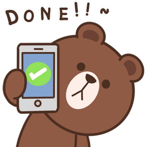 Набор стикеров BROWN & FRIENDS happy winter (EN) 2 для WhatsApp 17