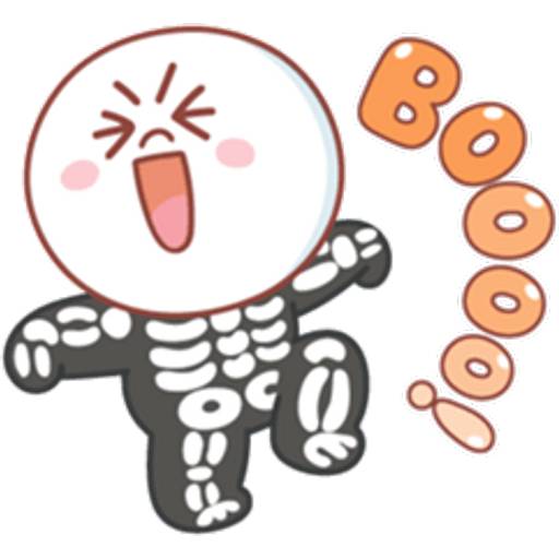 Набор стикеров BROWN HalloweenP.1 для WhatsApp 10