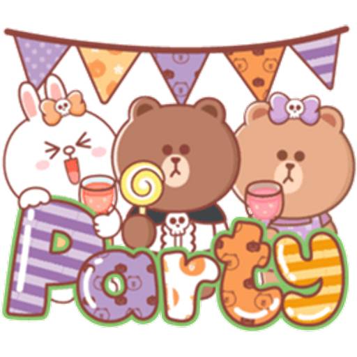 Набор стикеров BROWN HalloweenP.2 для WhatsApp 1